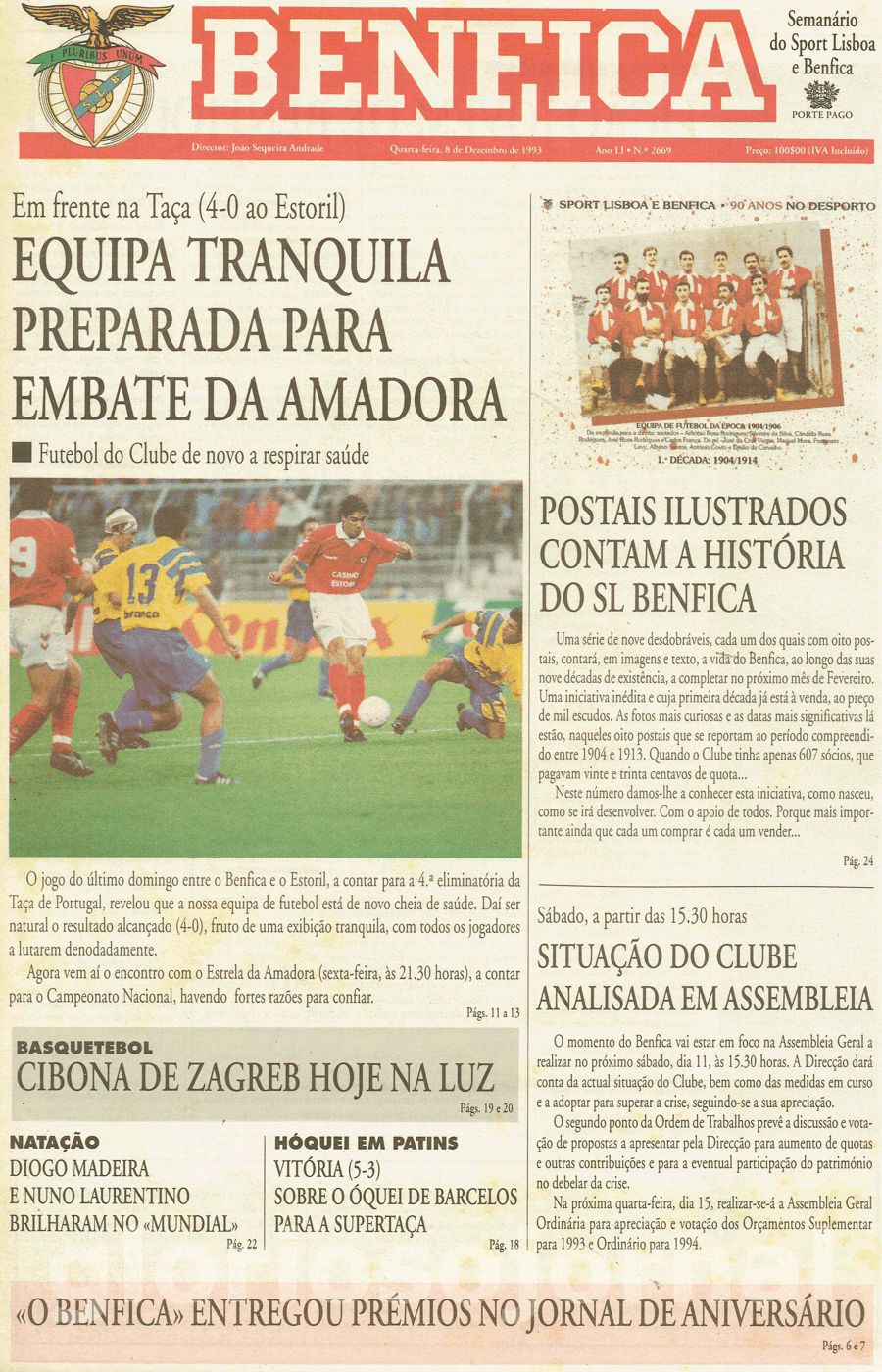 jornal o benfica 2669 1993-12-08